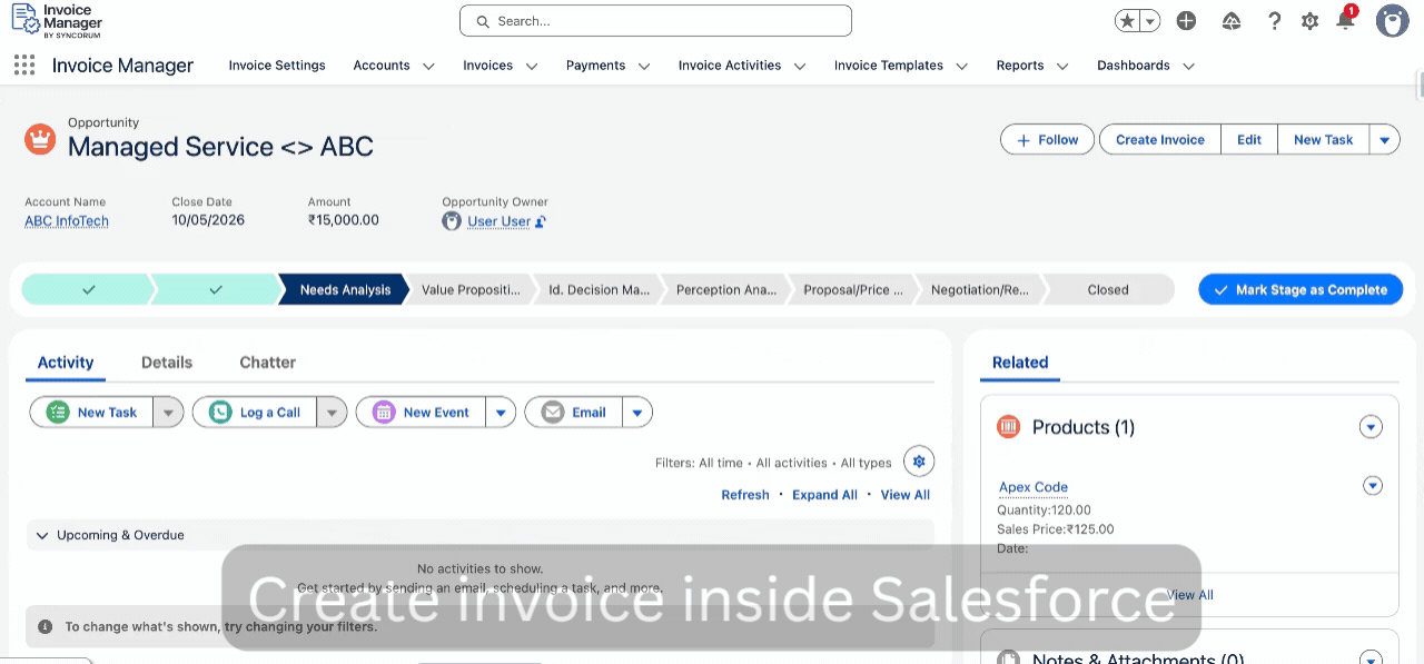 Create invoice